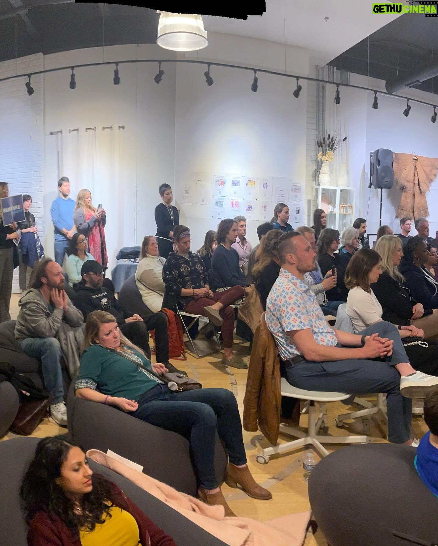 Marianne Williamson Instagram - I had a wonderful time last night speaking at The Altar in Chicago, sharing a conversation about the state of our country with such wonderful people. There are two distinctly different realms of experience involved in all this. One is the American people, the experience of whom is exhilarating and inspiring. We are a good and noble people when we are called to be, no better and no worse than anyone else in the world. The problem is not the American people. The problem is a sclerotic political system that acts like a lid that sits on top of the angels of our better nature. The political media industrial complex creates a block to the expression of vitality and regeneration that would otherwise come forth at such a time as this. I’m continuing to travel because we need to harness the angels of our better nature for broad scale social and political change. We simply must. It’s not about winning power for a politician. It’s about winning power for the people. Thomas Jefferson said “the only safe repository for power in the United States is in the hands of the people.” We need to assume power in our heads and hearts that we might take it back into our hands. On to Tucson, Arizona today. New Orleans next week. Check the event page at Marianne 2024.com to see where I will be. Please continue to spread the word, the videos etc. and please donate to support the work so we can continue to put it all out there through the primaries. Have a beautiful day, and thanks again to all the people in California, Washington, Michigan, Georgia, and Illinois - all around the country, really - who have been so unbelievably wonderful.