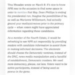 Marianne Williamson Instagram – It was journalistic malpractice for mainstream media outlets to suppress the candidacies of any Democrat but Biden. They shilled for the idea that the only way to protect our democracy is to suppress democracy, thereby creating the biggest threat of all: widespread disinterest on the part of way too many. 

Full article at the link in bio.