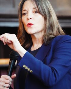 Marianne Williamson Instagram - To the many thousands of people who have voted for me since the beginning of the primaries, please know how grateful I am. I will continue to honor the trust that you placed in me. We must be radical truth-tellers at a time when there is a rush to deny such truths. At a time of decline and corruption, we must be willing to say so. At a time of intolerable human suffering, we must be willing to say so. At a time when faith in the possible and love for each other are our greatest powers, we must be willing to use those powers to the best of our ability to serve a greater good. Super Tuesday was not the end of anything. We will carry on. (Support the campaign please! Marianne2024.com)💙