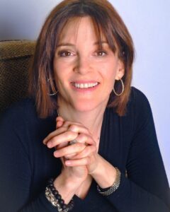 Marianne Williamson Instagram - I cannot for the life of me figure out why CNN and MSNBC are so obsessed with the Trump hush money trial. But it is what it is. I turned on the news for a few minutes today and I heard them discussing the Access Hollywood so-called pussy tape. I have my own little anecdote to pass along. During the 2016 election, I got a phone call from TMZ or whatever it was that published the tape. They told me there was a section of it they had not been airing but in which I was mentioned, and they were wondering if I’d like to have it. Apparently, Trump had said to Billy, “What about Marianne Williamson? Who is she?” Bill replied that I was an author in LA and that I founded this organization called Project Angel Food and that I was an activist or whatever and Trump then just said “Really? Is she hot?” Billy replied, “ Nah, she’s old.” At the time of that tape (2005) I was 53 years old, as in the picture above. When they asked me if I wanted the tape, I said no, that I wanted nothing to do with any of that. But now I wish I’d said yes! A bit of a time capsule if nothing else. I wish I had it to play for you now. Some men will be boys…