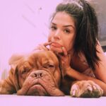 Marie Avgeropoulos Instagram – Twinning with my perma-frown guy @mybestfriendchewy 🙃 this is also his happy face #nicelipsbro #thisdogslife