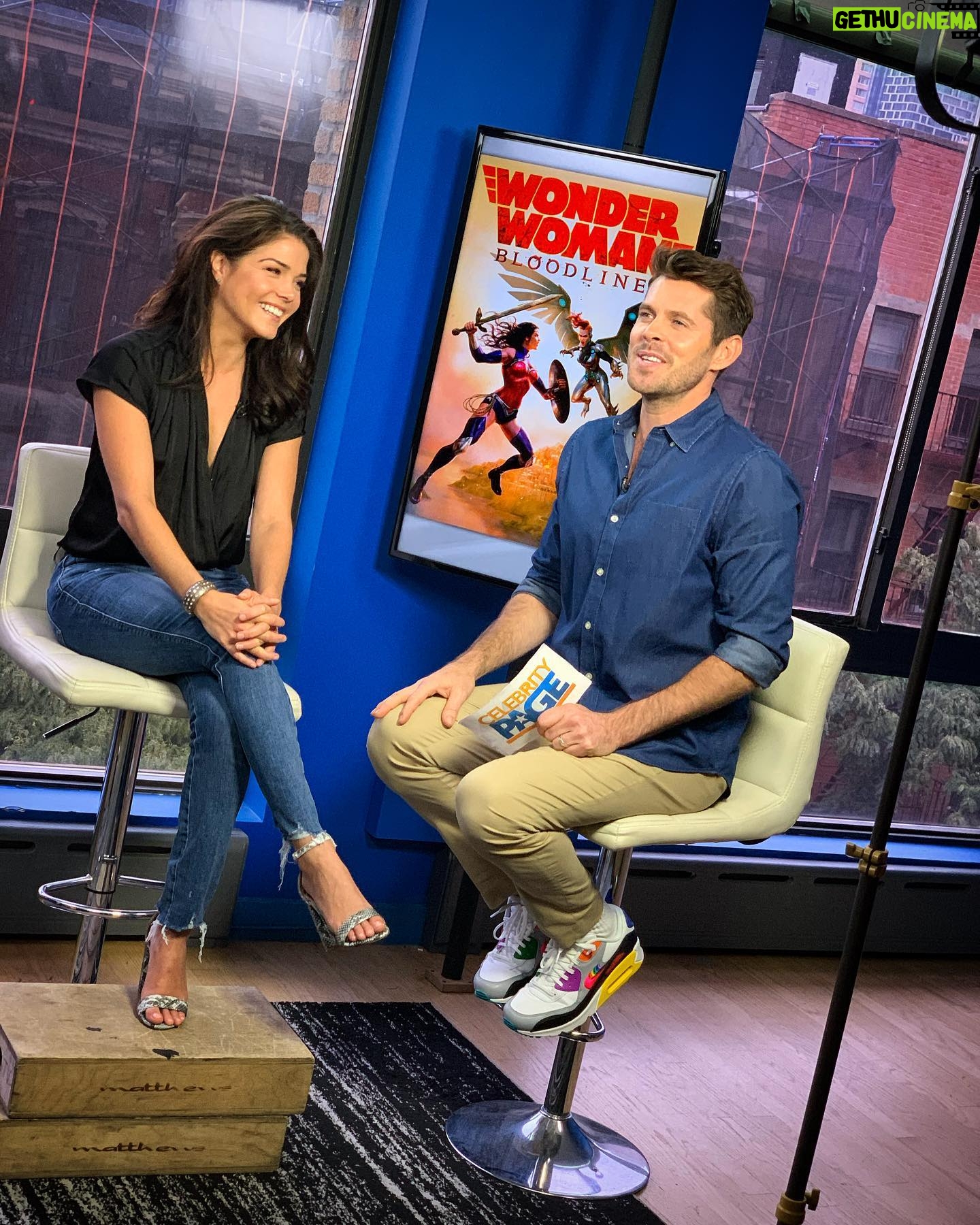 Marie Avgeropoulos Instagram - #WonderWomanBloodlines press day at #NYCC was a blessing and a blast. PINCH me! #Silverswan ’s voice is yours truly, and has some epic battles with Wonder Woman for all you comic book fans out there! Check it out , its available on Blu Ray and iTunes now ! Thanks to all who was involved in this incredible story. @rosariodawson @WickedpissaJD @ConstanceZimmer @amoore9 @IAmCreeSummer @NiaVardalos @mozhanistan @akaWorf @kimberlydbrooks @courtenaytaylor @_samliu_ @jusdog @MairghreadScott @JTuckerAnimator #NYCC #NYCC2019 #NYCC19 #NewYorkComicCon #MarieAvgeropoulos #Interviews #WonderWoman #WonderWomanBloodlines @WBHomeEnt #movies #DCUNIVERSE #silverswan