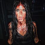 Marie Avgeropoulos Instagram - I think it’s important to look coiffed on television .... said Octavia never . 🙄 Getting ready for tonight’s episode by bathing in Ketchup . #the100 #octaviablake #onsetsnaps @cw_the100 @warnerbrostv