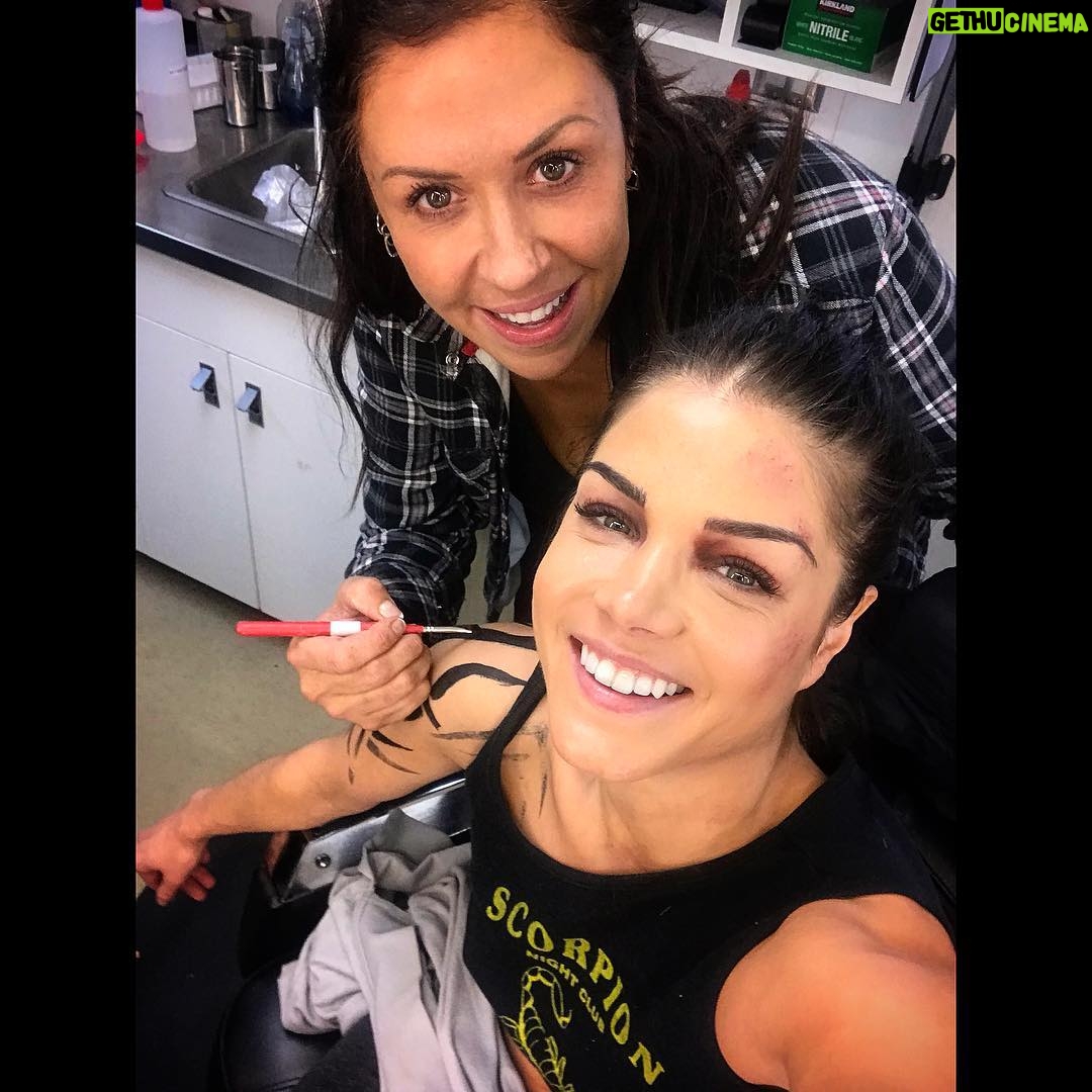 Marie Avgeropoulos Instagram - HBD to @shoana13 the baddest b*tch I know . From 1st aid on #the100 to feeding a zillion mouths to the #the100 crew to even doing #octaviablake tattoo when @mupbycory breaks her hand. I🖤U #setlife #the100season5
