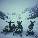 Marie Avgeropoulos Instagram - Today was a good day . ❄️ @yolham @steinhoff16 #northerngirls #letsrip #blackcombsnowmobile #mountains #🖤