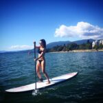 Marie Avgeropoulos Instagram - My “…… um, where’s the closest bathroom?” paddle stride vibe . . . . . . . . . . #sup #paddleboarding #naturecalls #literally #😳