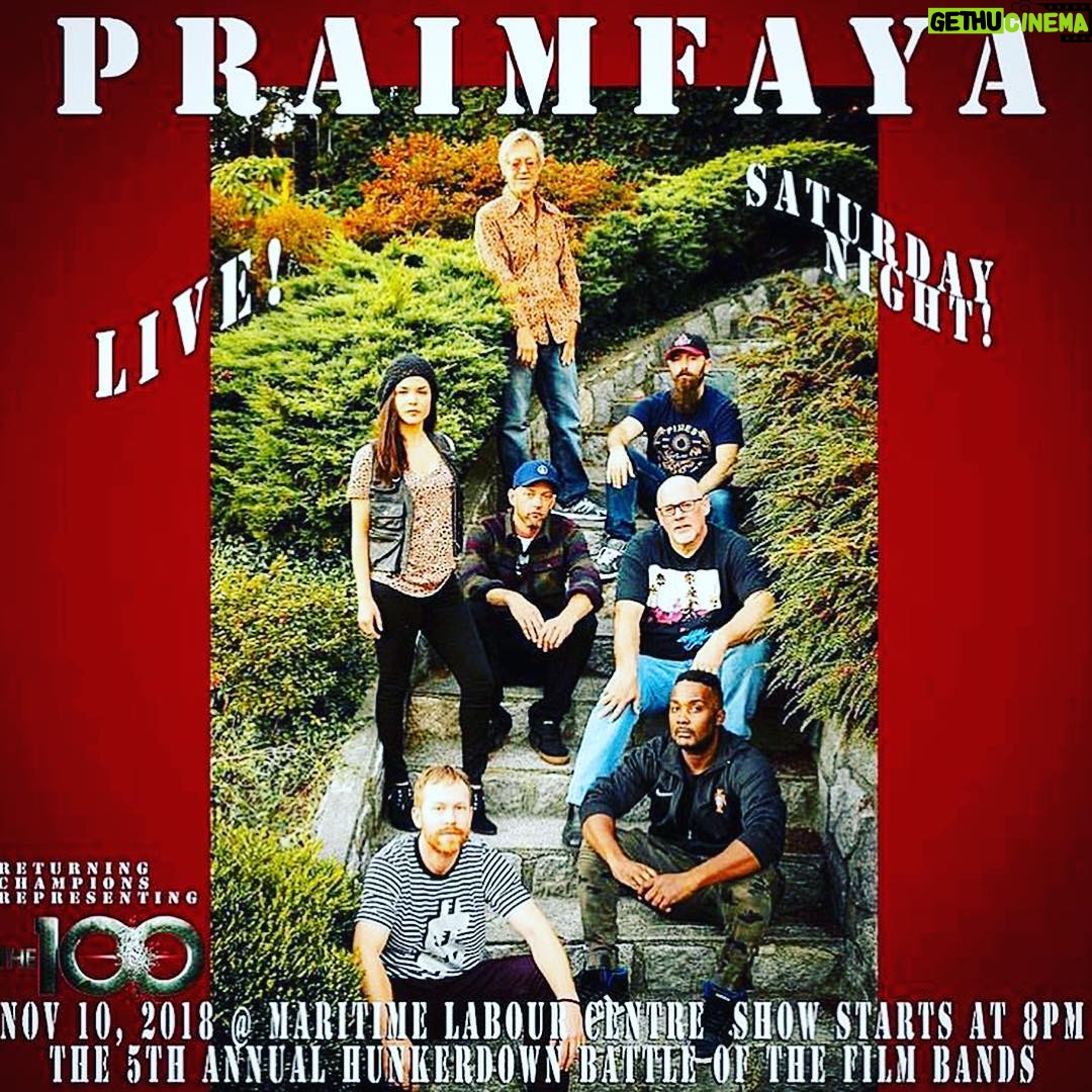Marie Avgeropoulos Instagram - TOMORROW ! 🥁🎤Watch us the #the100 band #praimfaya battle it out on stage with other film and tv bands such as #sabrina #thegooddoctor #magicians #amillionlittlethings & MORE ! Great news all proceeds go to Instruments Beyond Borders, a registered charity that supports music education in disadvantaged communities. 🥁🎸See you there ! @rob_hillstead @ellisshem @agordongaffer @canuck604 @matt_of