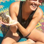 Marie Avgeropoulos Instagram - At one with nature & my new pal Camere.... because he comes when he’s called ! How’s that for loyalty. #chipmunks #thunderbay #camping @tikitas