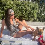 Marie Avgeropoulos Instagram - Don’t contact me vibes in Cali☀️ with my @soleil_all_day_ be like …. . . . . . . . #california #sunshine #frenchiesofinstagram