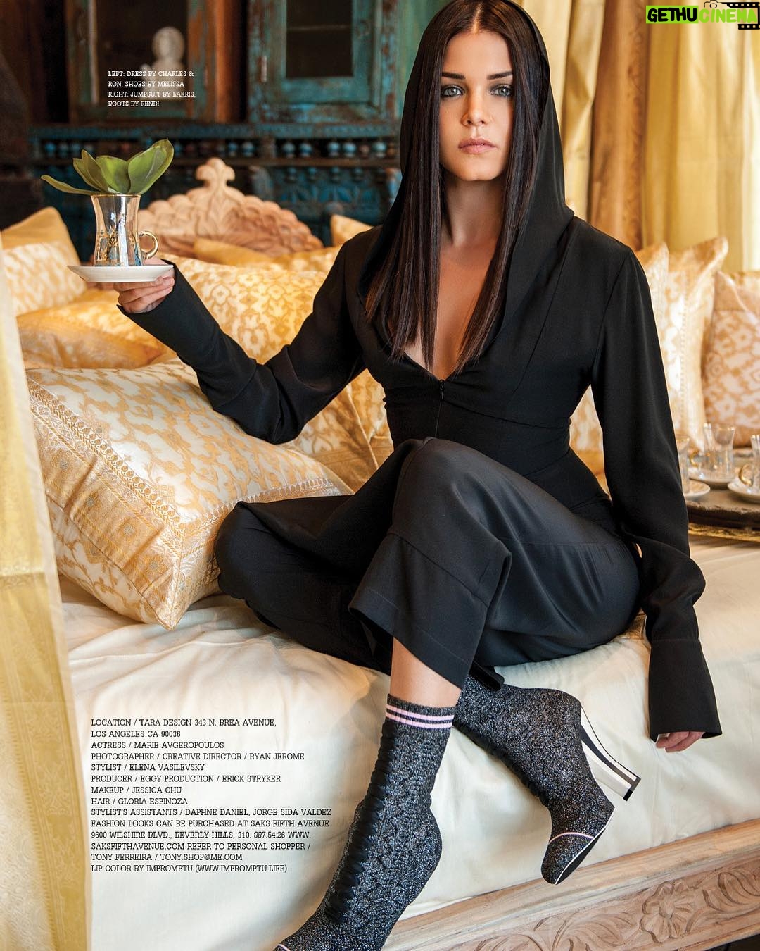 Marie Avgeropoulos Instagram - 🖤FASHION ISSUE ON SHELVES NOW ! @inlovemag 🖤 http://inlovemag.com/ <—— or read full interview here MEMOIRS OF APHRODITE 🇬🇷 #photographer @Ryanjerome #stylist @_Elena_Vasilevsky #production @Eggyproduction @Erickstryker #makeup @jessicachu #hair @gloriaespinosa boots by @fendi jumpsuit @lakrisbrand @fflvindia