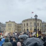 Marie Ulven Ringheim Instagram – protest in oslo. thousands of people outside Stortinget, the norwegian parliament. 
#blacklivesmatter