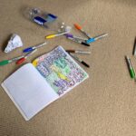 Marie Ulven Ringheim Instagram - just listening to my new hit song while peacefully drawing and looking very arts and craftsy in my overalls
