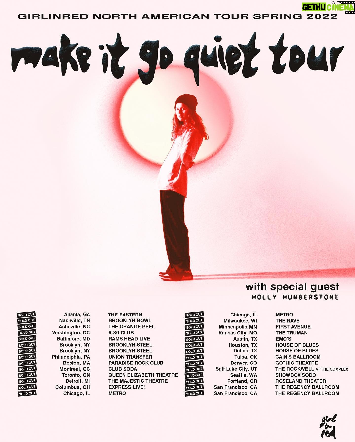 Marie Ulven Ringheim Instagram - ALL SHOWS ARE SOLD OUT FOR US AND EUROPE TOUR THIS YEAR🚨❣️**** ADDING A SHOW IN PHOENIX ON APRIL 22ND❣️