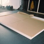 Marie Ulven Ringheim Instagram - the album title track "DOING IT AGAIN BABY" comes out on thursday march 7t!!!!!⭐️ here are some bts from the cover shoot ! this painting is 3.5 meters tall and 4.5 meters long and a part of an exhibition i’m working on;) thank you to @merzjon for painting it and to @2600hz for the design and pics by @isakuzumaki. last slide is my orignal sketch of the idea
