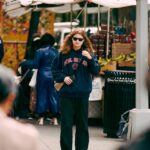 Marie Ulven Ringheim Instagram - i reached out to bella hadids paparazzis and said i needed to get some pics done 🤥🤣 ‘we fell in love in october’ Champion Hoodie out now !