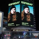 Marie Ulven Ringheim Instagram - down at times square in the rain , there’s a billboard with my face 🔴 forever grateful @spotify 💚