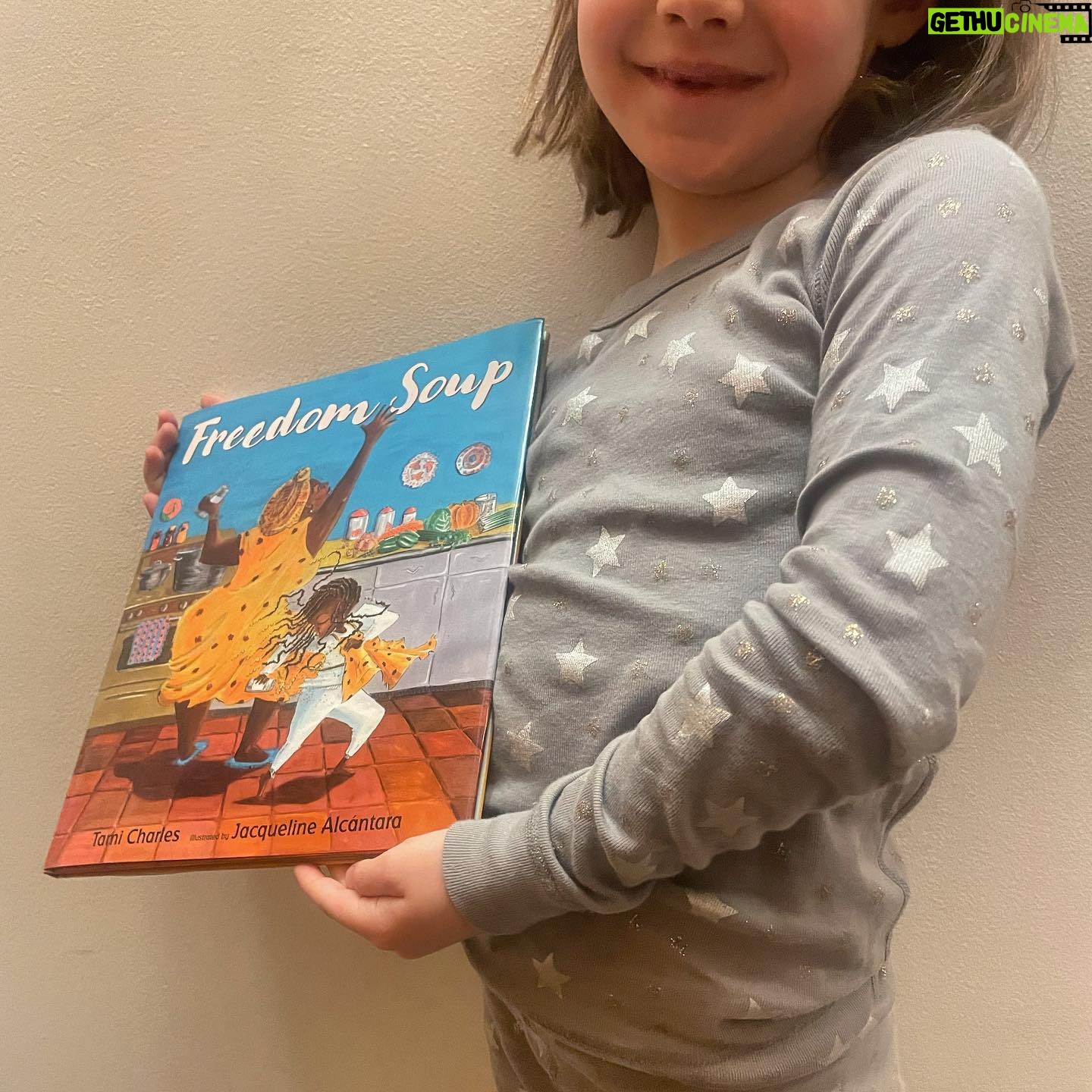 Marina Squerciati Instagram - Freedom Soup! A fun, entertaining, and vibrantly illustrated book. It's a great way for kids to learn an important history of the Haitian people's emancipation from slavery. It's accessible and age appropriate and I totally recommend. (Also, my toothless kid loved it.) #kidslit #consciouskids #freedomsoup #teachkidsempathy #toothfairygoingbroke broke @_jacqueline_alcantara @tamiwrites #skylarlunapj @skylarlunapj