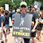 Marina Squerciati Instagram - Amy Morton showing up for team Chicago! #sagaftra #sagaftramember #sagaftrastrong #sagaftrastrike #chicagorepresenting #amymorton If you'd like to know more about why actors are striking, the podcast in my bio is a excellent way to find out more about it.