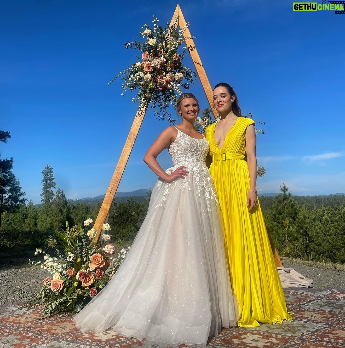 Marina Squerciati Instagram - Three things: My cousin got married! Washington state is breathtaking. I am so so jet-lagged - send help. #mountainwedding #worldtraveler #jetset #washingtonstate #colbertwashington #spokanewashington #yellowdress #yellowgown