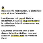 Marion Cotillard Instagram - Chère communauté, je vous invite à vous renseigner sur ce que ces jeunes gens font, à les soutenir si le cœur vous en dit et bien sûr à prendre part à l’action. @graine_de_possible @viel.hugo @pasquet.julie @stacy_algrain @mathis_fids @lougarcia01 et Agathe VOUS ÊTES TOUT SIMPLEMENT GÉNIAUX! Et je pèse mes mots! MERCI MERCI MERCI! Et merci à @raphaelglucksmann pour cette « mise en histoire » ✊🏼 #repost @raphaelglucksmann ・・・ 6 jeunes ont montré comment avec un peu d’imagination et des convictions, on peut renverser des montagnes (un Préfet de police ici, en l’occurrence!) et faire avancer ses idées. Voici leur histoire. @graine_de_possible @stacy_algrain @viel.hugo @lougarcia01 📸 @_nicolasdubois