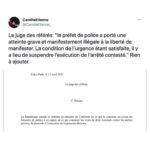 Marion Cotillard Instagram - Chère communauté, je vous invite à vous renseigner sur ce que ces jeunes gens font, à les soutenir si le cœur vous en dit et bien sûr à prendre part à l’action. @graine_de_possible @viel.hugo @pasquet.julie @stacy_algrain @mathis_fids @lougarcia01 et Agathe VOUS ÊTES TOUT SIMPLEMENT GÉNIAUX! Et je pèse mes mots! MERCI MERCI MERCI! Et merci à @raphaelglucksmann pour cette « mise en histoire » ✊🏼 #repost @raphaelglucksmann ・・・ 6 jeunes ont montré comment avec un peu d’imagination et des convictions, on peut renverser des montagnes (un Préfet de police ici, en l’occurrence!) et faire avancer ses idées. Voici leur histoire. @graine_de_possible @stacy_algrain @viel.hugo @lougarcia01 📸 @_nicolasdubois