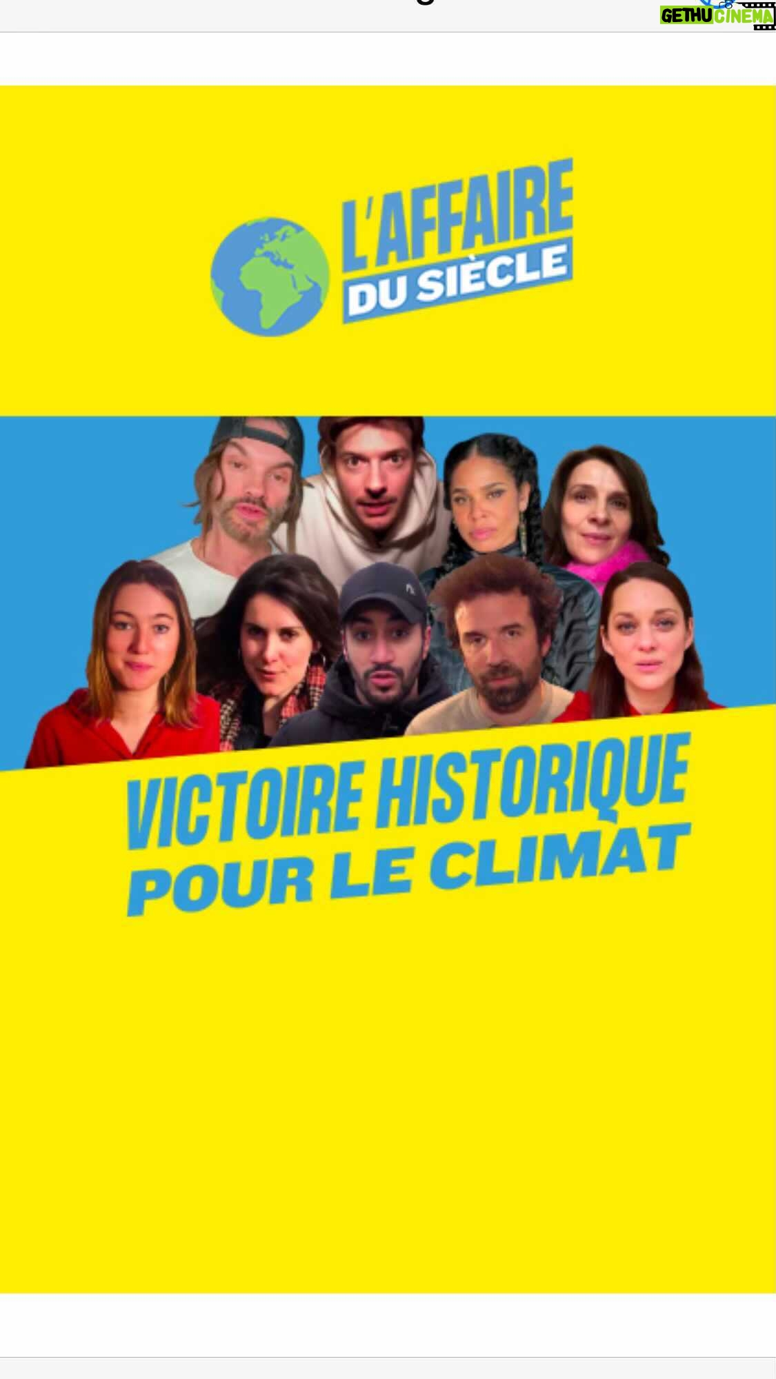 Marion Cotillard Instagram - Je préférerais que l’on n’ait pas à se battre pour que nos dirigeants respectent leurs engagements, j’aurais préféré que l’on n’ait pas à attaquer l’état. Mais ils ne nous laissent pas le choix. Ils ont les clés, ils ont les solutions. Ils se doivent maintenant d’agir à hauteur des enjeux. FD Roosevelt aux syndicalistes qui venaient lui demander de faire avancer la cause sociale : « Maintenant, allez dans la rue et obligez moi à le faire ». Cette année là il eut plus de 4000 grèves et des avancées sociales comme jamais. Monsieur le président @emmanuelmacron , on est dans la rue... depuis longtemps... #repost @cyril_dion ・・・ C’est HISTORIQUE : l’inaction climatique de l’Etat est jugée ILLÉGALE ! C’est une victoire pour l’Affaire du Siècle et pour le climat. 👏 Restons mobilisé·e·s pour aller plus loin et obtenir de nouvelles victoires. Ensemble nous pouvons faire agir l’Etat concrètement, efficacement, pour le climat !