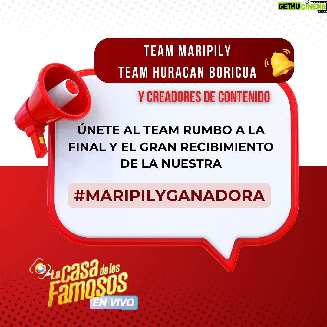 Maripily Instagram - 🚨🚨DESLIZAR 👉👉👉LAMADO 📢📢📢 A TODO EL #TeamMaripily #TeamHuracanBoricua & #CreadoresDeContenido 📣📣📣 estamos a LEY de 3️⃣ Lunes para LA GRAN FINAL de #LCDLF4 🌪️🔥 y MÁS QUE READY PARA LLEVAR A NUESTRO HURACÁN BORICUA A ESE TRIUNFO 🏆 💼🏆 En nuestras historias les dejé un enlace el cual deben llenar 😉ℹ️ estaremos comunicándoles los detalles de los eventos que se avecinan: “viewing party” La Final y El Gran Recibimiento 😎 #TeamMaripily #TeamHuracanBoricua ACTIVOOOOO QUE NOS FUIMOSSSSSSS 🔥🔥🔥🔥🔥🔥🔥🔥 ¿ ESTÁN READYYYYYYYYY ? 🗣️🗣️🗣️🗣️🗣️🗣️🗣️ #MaripilyGanadora #LCDLF4