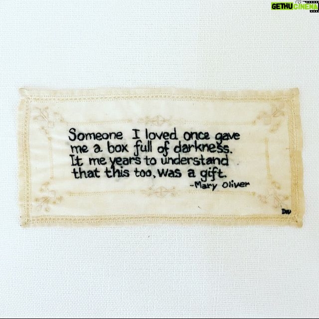 Marisa Tomei Instagram - The Art of Healing: Inspired by Pieper Lewis’s courage and resilience @tanyaauthor, @tinypricksproject and I banded together to offer the following collection for sale to raise funds to support Pieper’s journey: 2 Pieper Lewis quotes stitched by Diana Weymar 2 Mary Oliver poetry fragments stitched by Diana Weymar Assume Nothing: A Story of Intimate Violence by Tanya Selvaratnam and autographed by the author From @newsweek: “Money to support Lewis was raised on GoFundMe by Leland Schipper, one of her former teachers. On the online fundraiser he wrote: ‘In Iowa, there is a law that states that anyone who is convicted of killing a person, regardless of circumstances, must pay that individual's family 150,000 dollars. This law is intended to provide justice to families who lost their loved ones. ‘However, in the case of Pieper, it will require her to pay 150,000 dollars to the family of a man who purchased Pieper's fifteen-year-old body from a sex trafficker, gave her drugs and alcohol, and then raped her repeatedly. ‘Pieper does not owe that man's family justice. Pieper does not deserve to be financially burdened for the rest of her life because the state of Iowa wrote a law that fails to give judges any discretion as to how it is applied. This law doesn't make sense in many cases, but in this case, it's morally unjustifiable. A child who was raped, under no circumstances, should owe the rapist's family money.’” Please share this post and Pieper’s story to help us raise funds to support her. Starting price: $300 excluding shipping. Please comment on this post or DM @tinypricksproject to submit your price. Bidding will continue through #DomesticViolenceAwarenessMonth until November 3. 100% of proceeds will go to #pieperlewis. For resources about #domesticviolence #intimatepartnerviolence, please visit #LinkInBio @tanyaauthor.