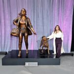 Mariska Hargitay Instagram – #AD I’m proud to partner with @Purina in support of the Purple Leash Project! On May 6th, Purina unveiled a new statue, Courageous Together, by artist Kristen Visbal, to shine a light on a key barrier that many survivors of domestic abuse with pets face—there aren’t enough pet-friendly domestic violence shelters. In collaboration with the nonprofit @redroverorg Purina created the Purple Leash Project to establish a world where no one is trapped in abuse because they can’t take those they love with them. #PurinaPartner #PurpleLeashProject 💜