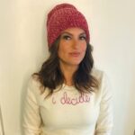Mariska Hargitay Instagram – Thank you @cinemasociety and @danielbenedict for creating the PERFECT sweater for me with @linguafrancanyc #WomenSupportingWomen #iDecide #MyMotto #MyFriends #SweaterWeather #AndHowCuteIsMyBeanie 💖 oh, and #IWokeUpLikeThis thx @dinarama for the flawless 💄