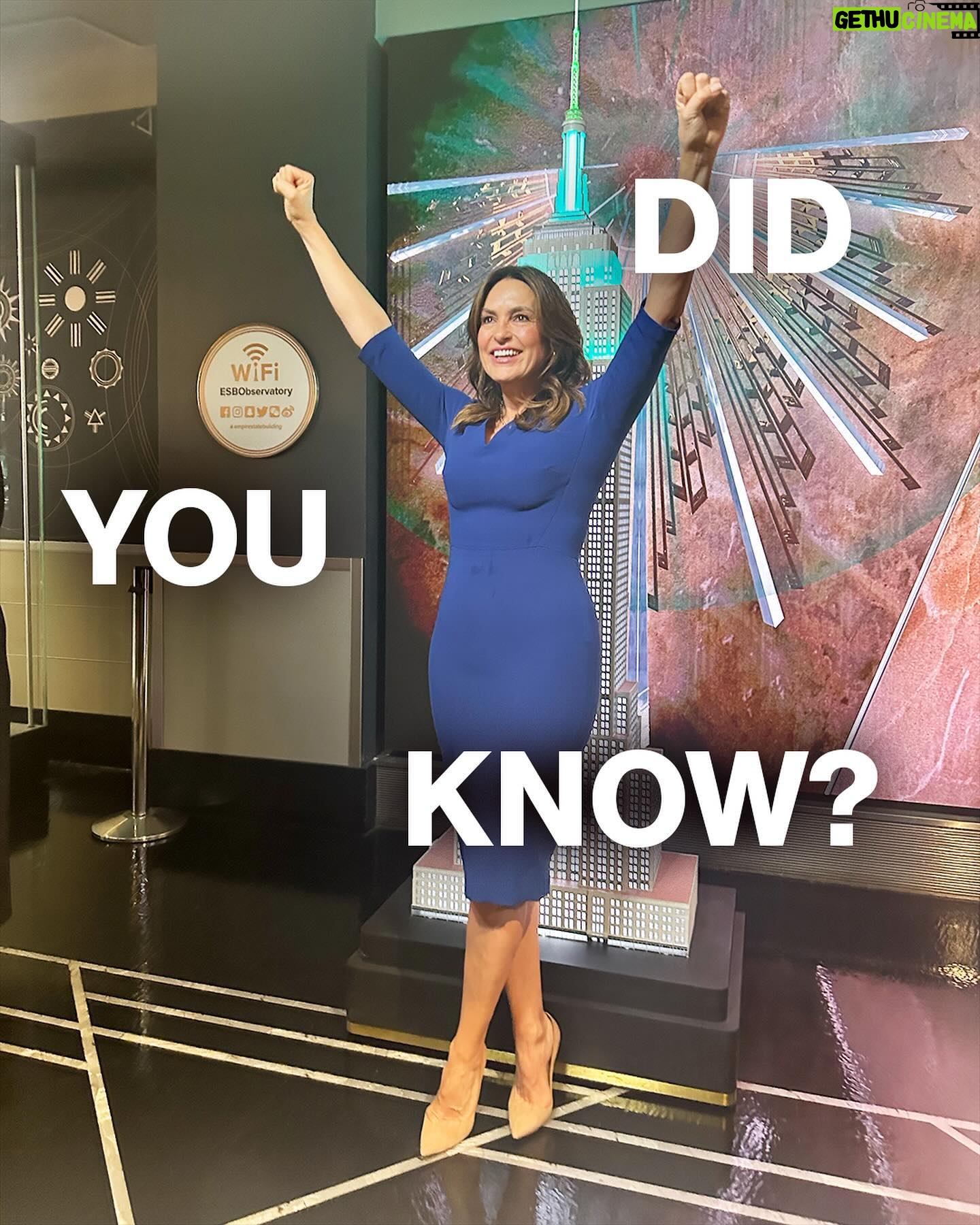 Mariska Hargitay Instagram - In collaboration with the Joyful Heart Foundation, Mariska Hargitay lights the Empire State Building in teal, shining a light on Sexual Assault Awareness month and support for survivors #SVU