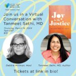 Mariska Hargitay Instagram - 📚 Exciting News! Join us for a transformative journey into the pages of Dr. Tanmeet Sethi’s “Joy Is My Justice”. Don’t miss our virtual book club event featuring a discussion with JHF Board Member Debbie Millman. Save the date and save your spot now! (and yes, this time you can watch a recording if you can’t make it live 😉) #BookClub #JoyIsMyJustice #VirtualEvent #ReadConnectHeal