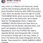Marjorie Taylor Greene Instagram - President Trump has the best border policies and the best statement on the WORST America last border surrender bill! It’s DEAD ON ARRIVAL!!