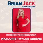 Marjorie Taylor Greene Instagram - All MAGA Patriots in Georgia’s 3rd district must get out and vote for Brian Jack! He’s been a loyal servant to the America First movement and has been by President Trump’s side for the last 8 years. I need fighters by my side in Congress to help defeat the democrats and stop them from destroying our country. Get out and vote! Bring any like-minded conservative friends and families to the polls! This election is too important to sit out. We have a country to save!