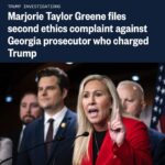 Marjorie Taylor Greene Instagram - 🚨🚨🚨 BREAKING: I just filed a second ethics complaint against Fani Willis. Fani Willis’s failure to disclose luxury vacations allegedly paid for by her secret boyfriend using taxpayer money is a scandal of epic proportions. 📰🔗 LINK IN BIO