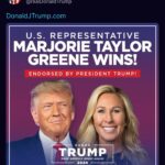 Marjorie Taylor Greene Instagram - Thank you, President Trump!! You have my back and I’ll always have yours! FOUR MORE YEARS!