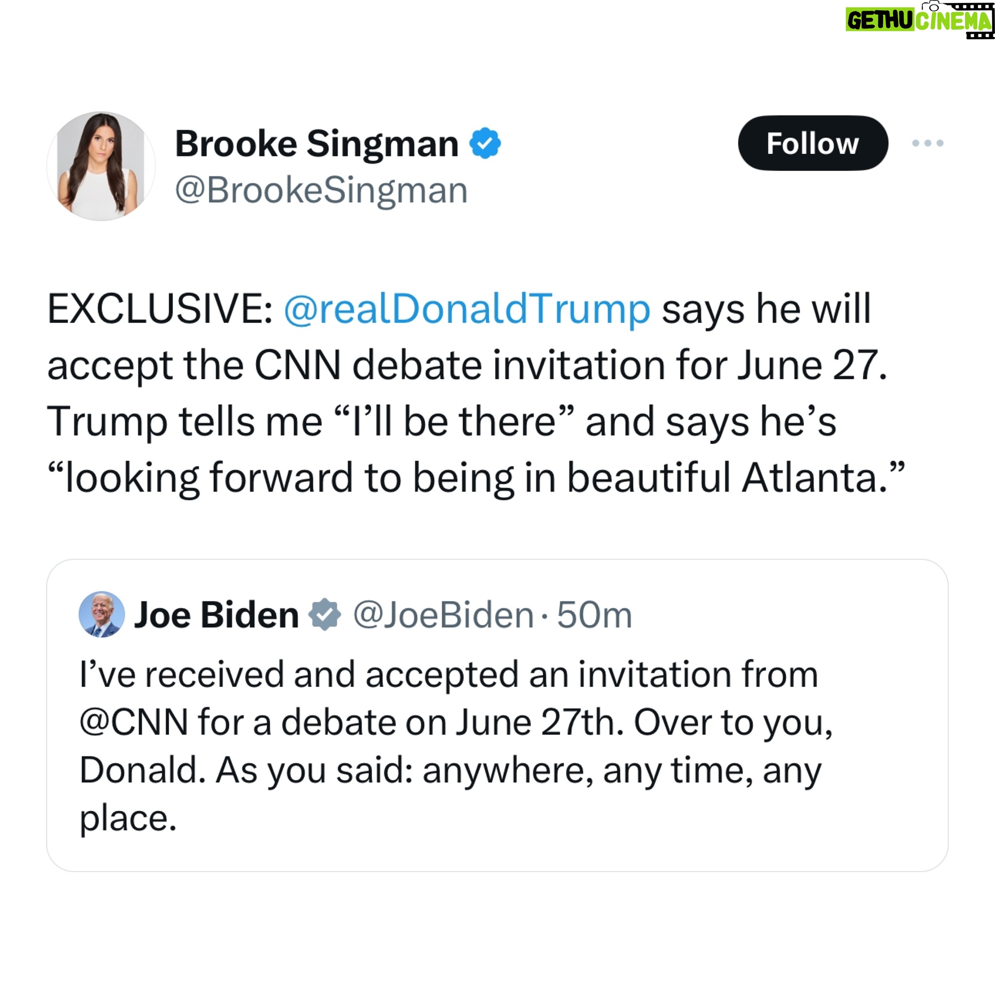 Marjorie Taylor Greene Instagram - “To ensure candidates may maximize the time allotted in the debate, no audience will be present.” Controlled, so that an audience can’t be heard agreeing and supporting Trump and the moderators can attack Trump as much as possible while babying Butterbeans for Brains Biden.