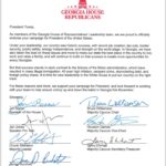 Marjorie Taylor Greene Instagram - Georgia stands with Trump!! Proud of Speaker Jon Burns & fellow GOP leaders for their strong endorsement of President Trump! It’s time the entire Republican Party unites behind our nominee for President so we can defeat Crooked Joe Biden and MAKE AMERICA GREAT AGAIN!