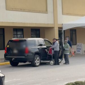 Marjorie Taylor Greene Instagram - Drive through voting needs to stop. I witnessed a man rolling a voting machine around to cars so SC voters could vote from their cars outside the polling location and the man leaning over with his hand doing something while the voter was voting.

Has anyone else seen this?