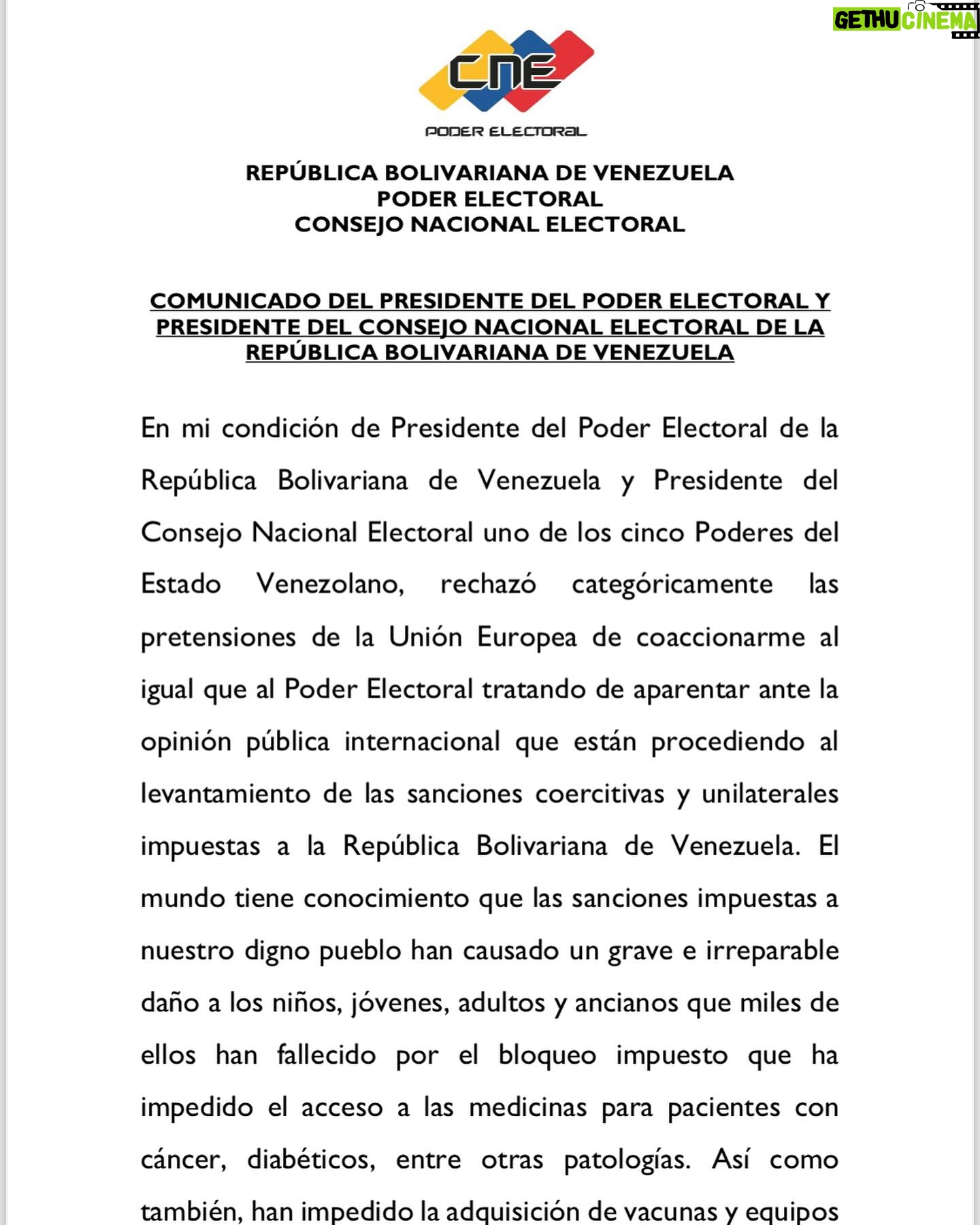 Marlene De Andrade Instagram - 🇻🇪 | LO ÚLTIMO: Presidente del Consejo Nacional Electoral de Venezuela #CNE , Elvis Amoroso, exhortó a la Unión Europea, EE.UU y al Reino Unido, a levantar todas las sanciones contra Venezuela y cesar las persecuciones 🇻🇪🙏🏻🙏🏻🙏🏻
