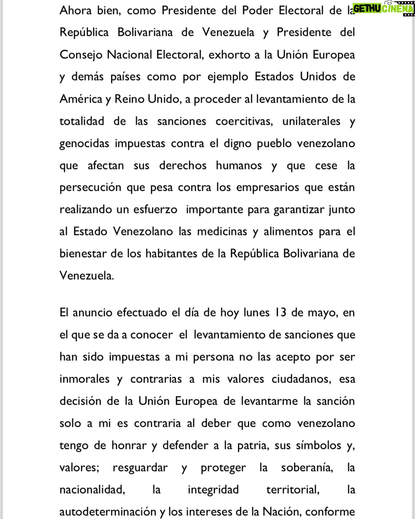 Marlene De Andrade Instagram - 🇻🇪 | LO ÚLTIMO: Presidente del Consejo Nacional Electoral de Venezuela #CNE , Elvis Amoroso, exhortó a la Unión Europea, EE.UU y al Reino Unido, a levantar todas las sanciones contra Venezuela y cesar las persecuciones 🇻🇪🙏🏻🙏🏻🙏🏻