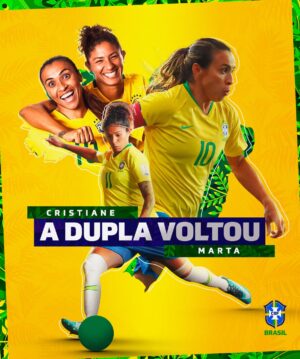 Marta Instagram - 𝐀 𝐝𝐮𝐩𝐥𝐚 𝐞𝐬𝐭𝐚́ 𝐝𝐞 𝐯𝐨𝐥𝐭𝐚! 

Simplesmente Cristiane e Marta! 🫶🇧🇷