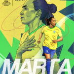 Marta Instagram - Marta Vieira da Silva tem 37 anos e irá disputar seu sexto mundial. A meia-atacante foi eleita seis vezes a melhor jogadora do mundo e é a maior artilheira da história da Copa do Mundo, fazendo com que seja considerada por muitos a Rainha do Futebol. A partir de julho, nossos encontros estão marcados e não vai faltar torcida pelo inédito mundial. Pra cima! 📺⚽ #PraQuemAmaFutebol #CopaDoMundoNoSportv