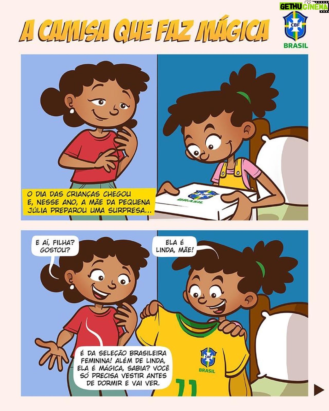Marta Instagram - Eu já fui como a Júlia, uma criança que sonhava em jogar futebol. Todas as 'Júlias' da nova geração, acreditem: Você podem tudo! Feliz Dia Das Crianças! @selecaofemininadefutebol Créditos: @cascaozoila @lucianofreitaslu
