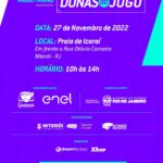 Marta Instagram - Não é só Copa do Mundo! Neste domingo - dia 27.11 - estarei em Niterói para mais uma vez lembrar a importância da igualdade, respeito e empoderamento feminino no Mano a Mano - Donas do Jogo, evento que será realizado na praia de Icaraí, a partir das 10 horas. Estarei ao lado das minhas amigas @crisrozeira, @debinhaa7 e @alline.calandrini para um desafio à moda antiga, no estilo ‘golzinho’. E tenho uma novidade para vocês: vou estrear como técnica!!!! Venha ver de perto, as inscrições são gratuitas e você ainda pode garantir seu lugar no link https://godream.com.br/ O Mano a Mano - Donas do Jogo é uma realização da @dreamfactory_brasil e @x3mbrasil, em parceria com a @niteroipref e @govrj e patrocínio de @guaranaantarctica e @enelbrasil