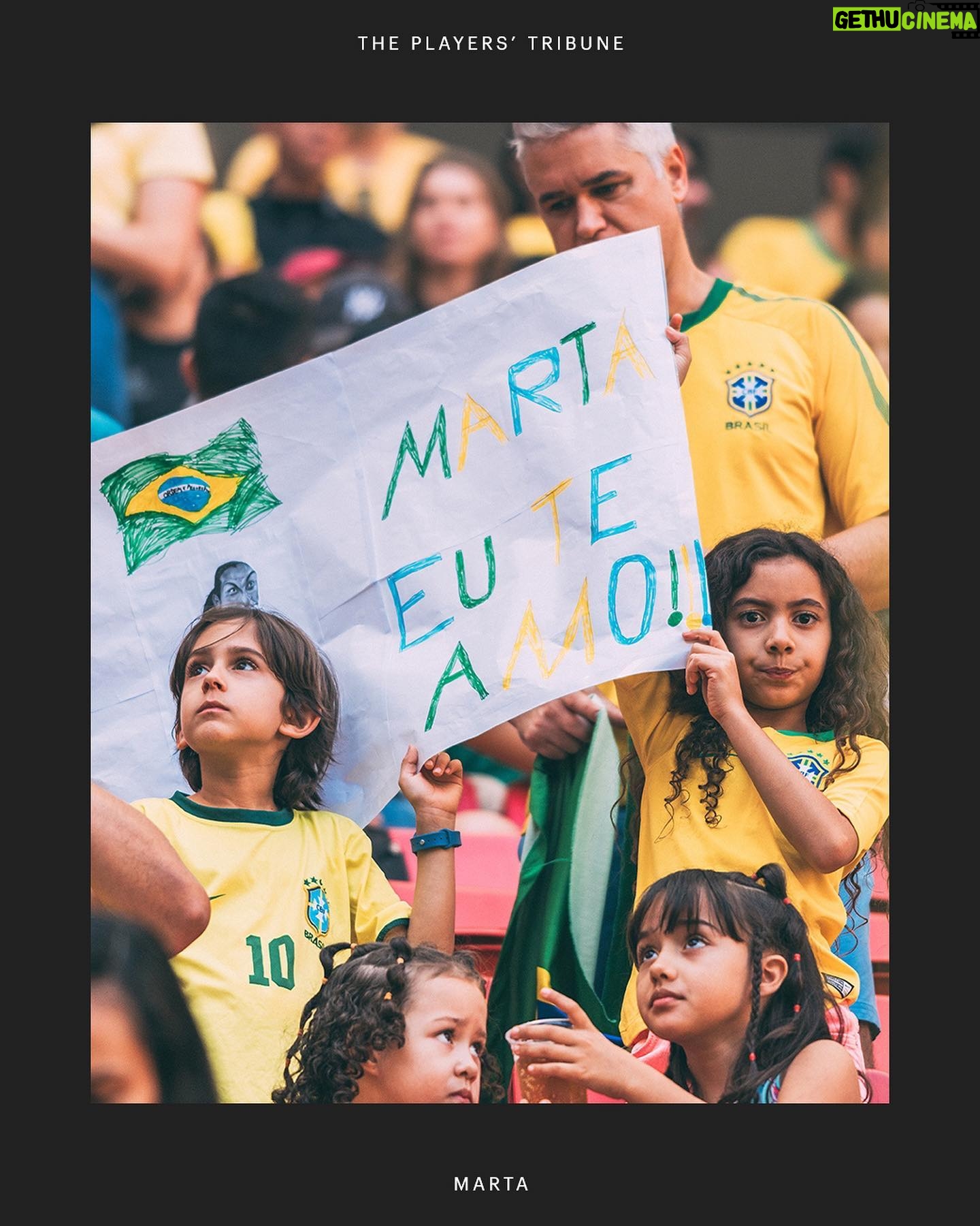 Marta Instagram - “I am so happy knowing that little girls all over the world will be able to watch us out on the pitch living out our dreams.” @martavsilva10 is dedicating this World Cup to little girls everywhere. (Link in bio) • 📸: @samrobles/The Players’ Tribune