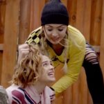 Mary Mouser Instagram - I’m not the only one who has dreams that are SO vivid you could swear that you spent a whole day filming them with an entire cast and crew, right? 😳 swipe through to see how Sam’s nightmare was done. >>> I have to know, did you guess it was a dream before Sam woke up? When I read the script I was TOTALLY caught off guard! my favorite thing about this is seeing @peytonlist and I sneaking in little smiles between takes bc we had to pretend we were in battle but in reality we were having a blast 😂 shout out to @juliastunts and @jahnelly for making us look extra bad-ass at all times! 👊