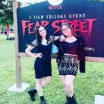 Mary Mouser Instagram - we ain’t afraid of no ghosts. #fearstreet part three was a blast - and we definitely got in on the scares this time around 😈 ps. my partner for fighting off crazy possessed killers? my baby sis @ashleymousermusic for sure.