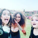 Mary Mouser Instagram - we ain’t afraid of no ghosts. #fearstreet part three was a blast - and we definitely got in on the scares this time around 😈 ps. my partner for fighting off crazy possessed killers? my baby sis @ashleymousermusic for sure.