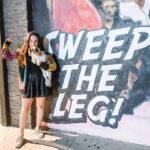 Mary Mouser Instagram - 👊✨LaRusso for life✨👊 Last night we stopped by the Karate Kid mural in the Valley. As you can see, I did my best to support the fam (literally and emotionally) 😂💪